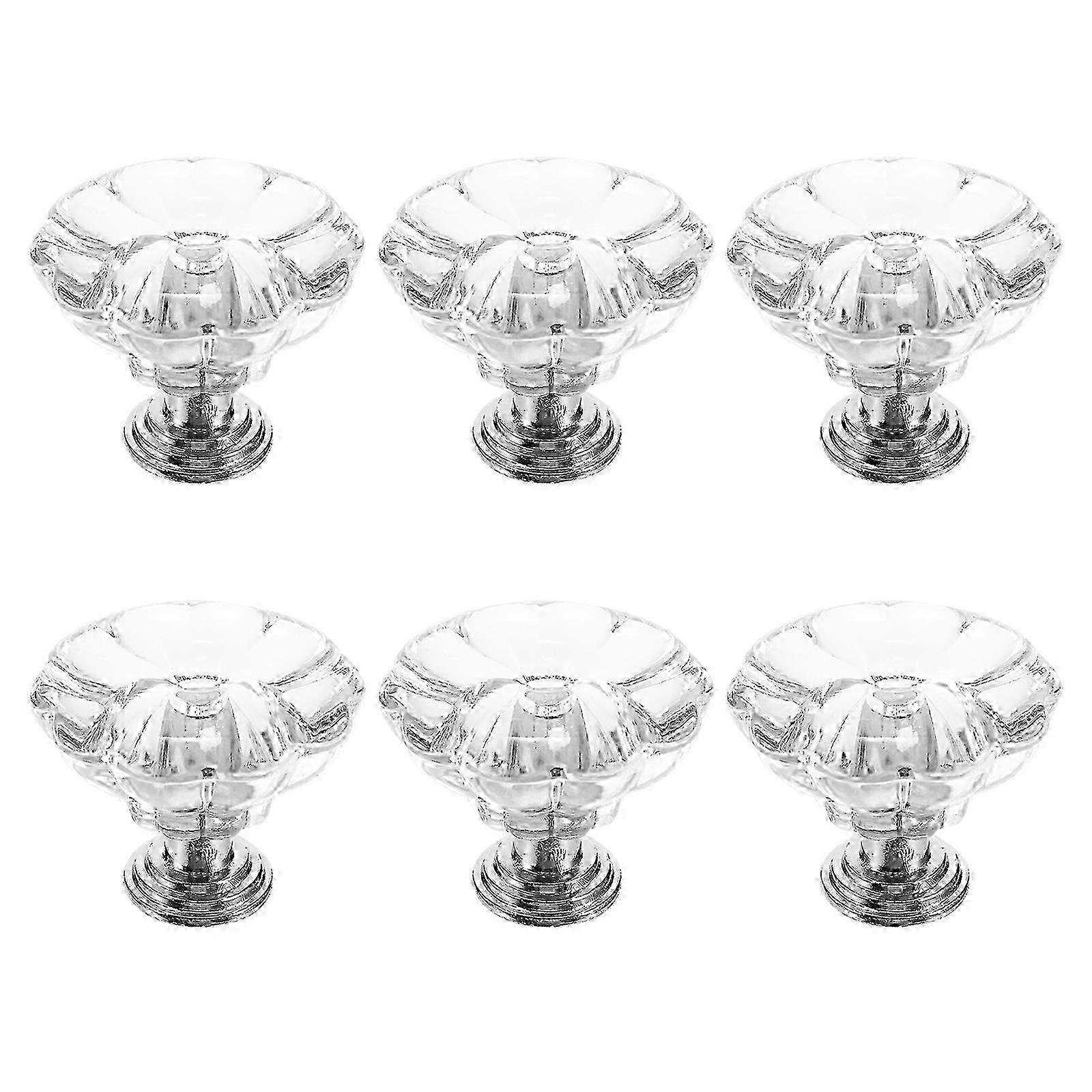 w 6 Pcs Round Vanity Tray Cabinet Round Knobs Diamond Drawer Knobs Glass Drawer Pulls Closet Knobs