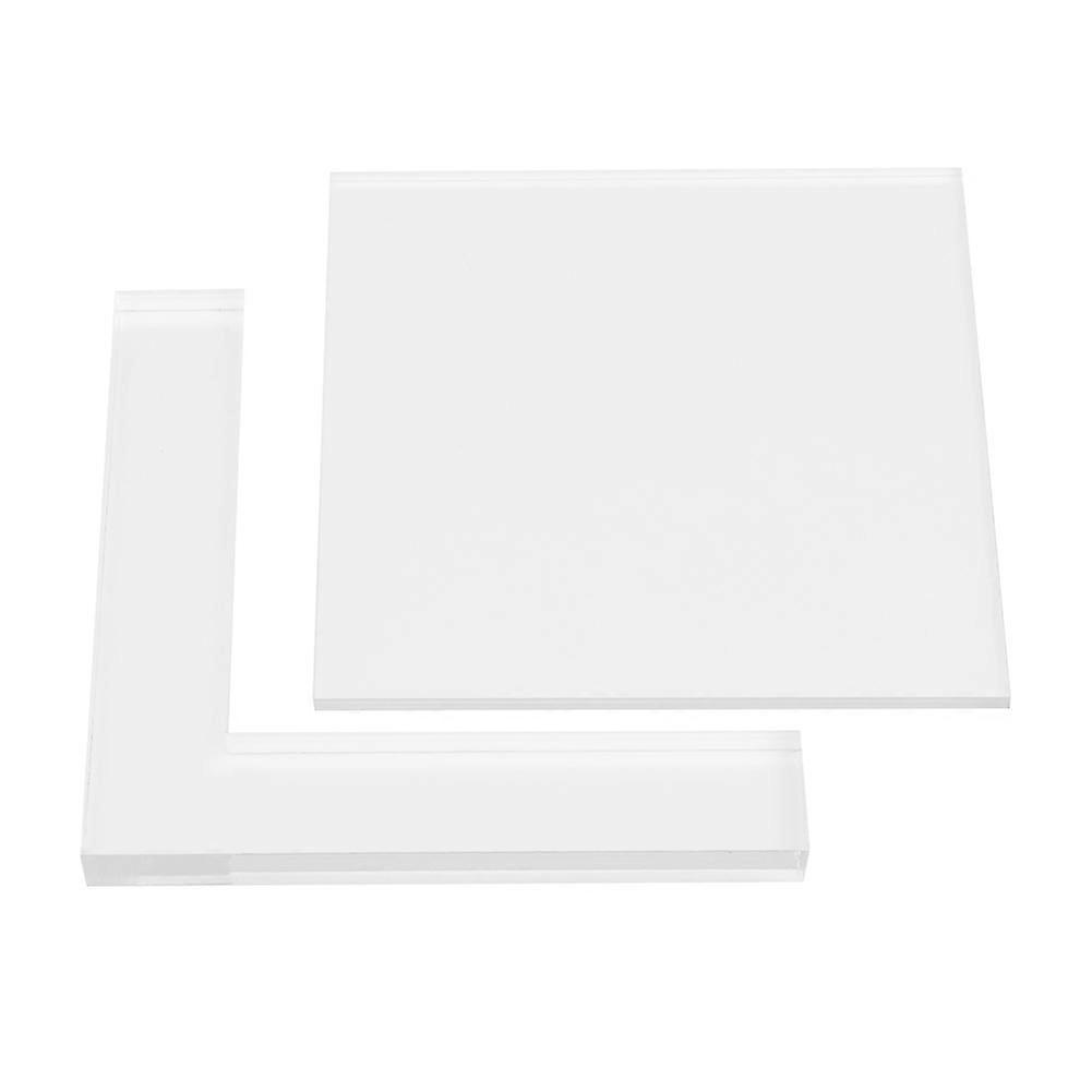2pcs/set Rubber Stamp Coloring Board Locating Clear Acrylic Pad Stamp Positioner Kit