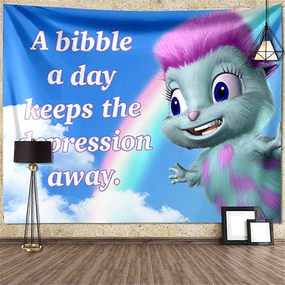 Large Rainbow Bibble Meme Tapestry Wall Hanging Throw Blanket Bedspread Backdrop