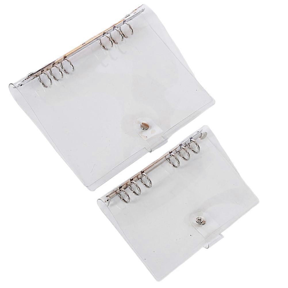 2pcs A5 PVC Notebook Cover Six Holes Notebook Case Protector for Planner Agenda