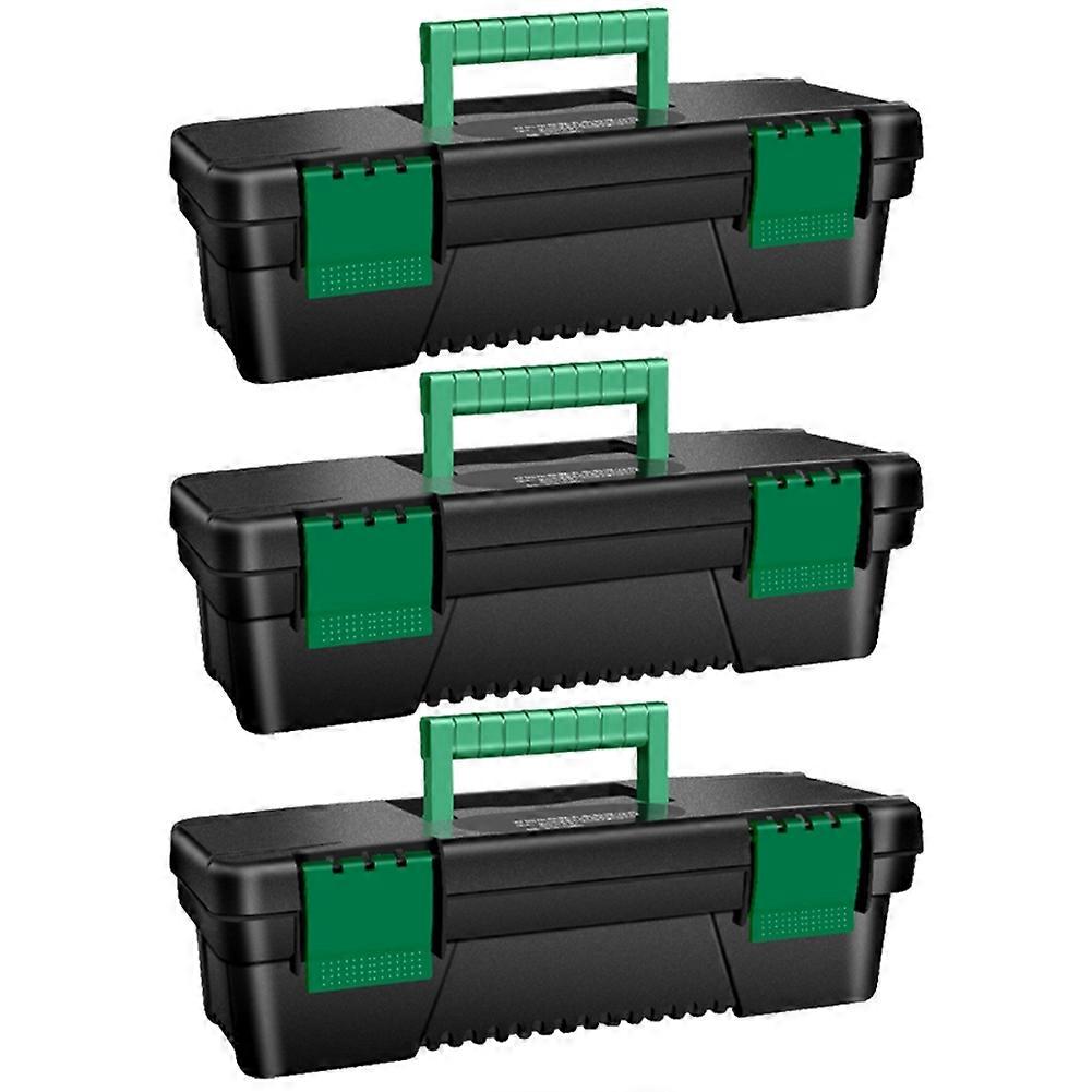 10 Inch Tool Box Plastic Tool Storage Box with Handle for Carpentry and Electrician Repair Portable Tool Storage Box
