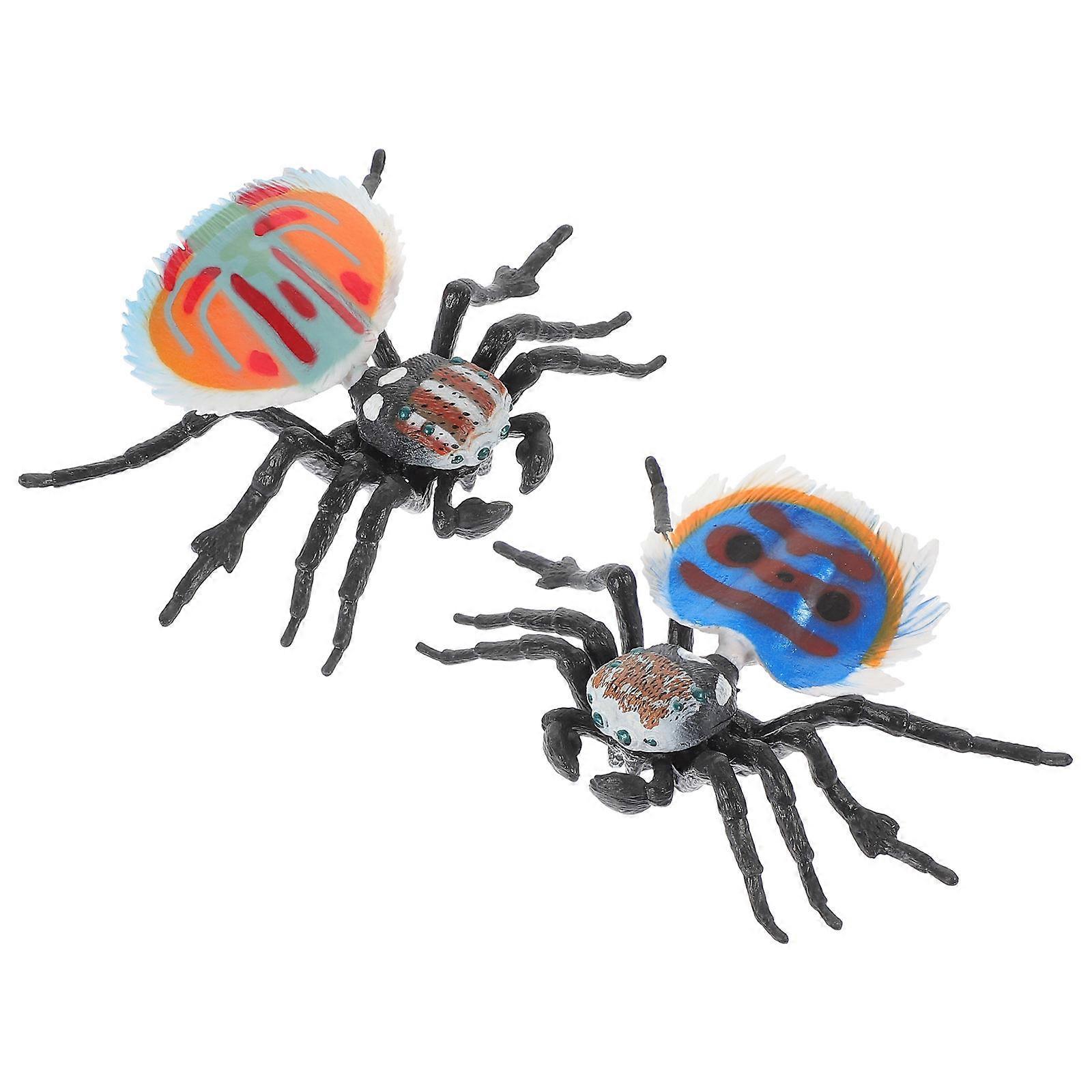 Fake Spider Plastic Spider Model for Party Decoration 4Pcs