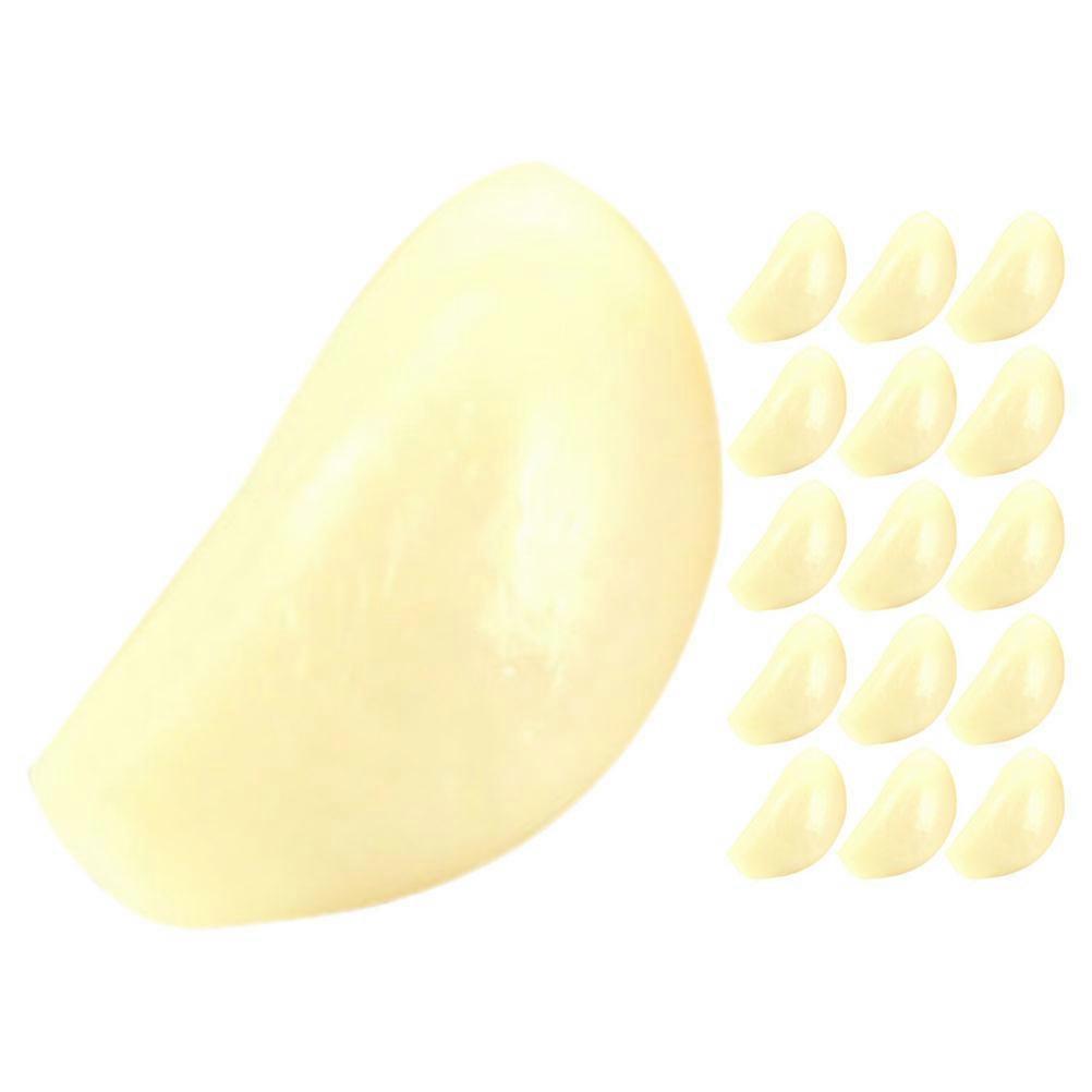 Imitation Garlic Flakes Props for Decor with 28Pcs White PVC