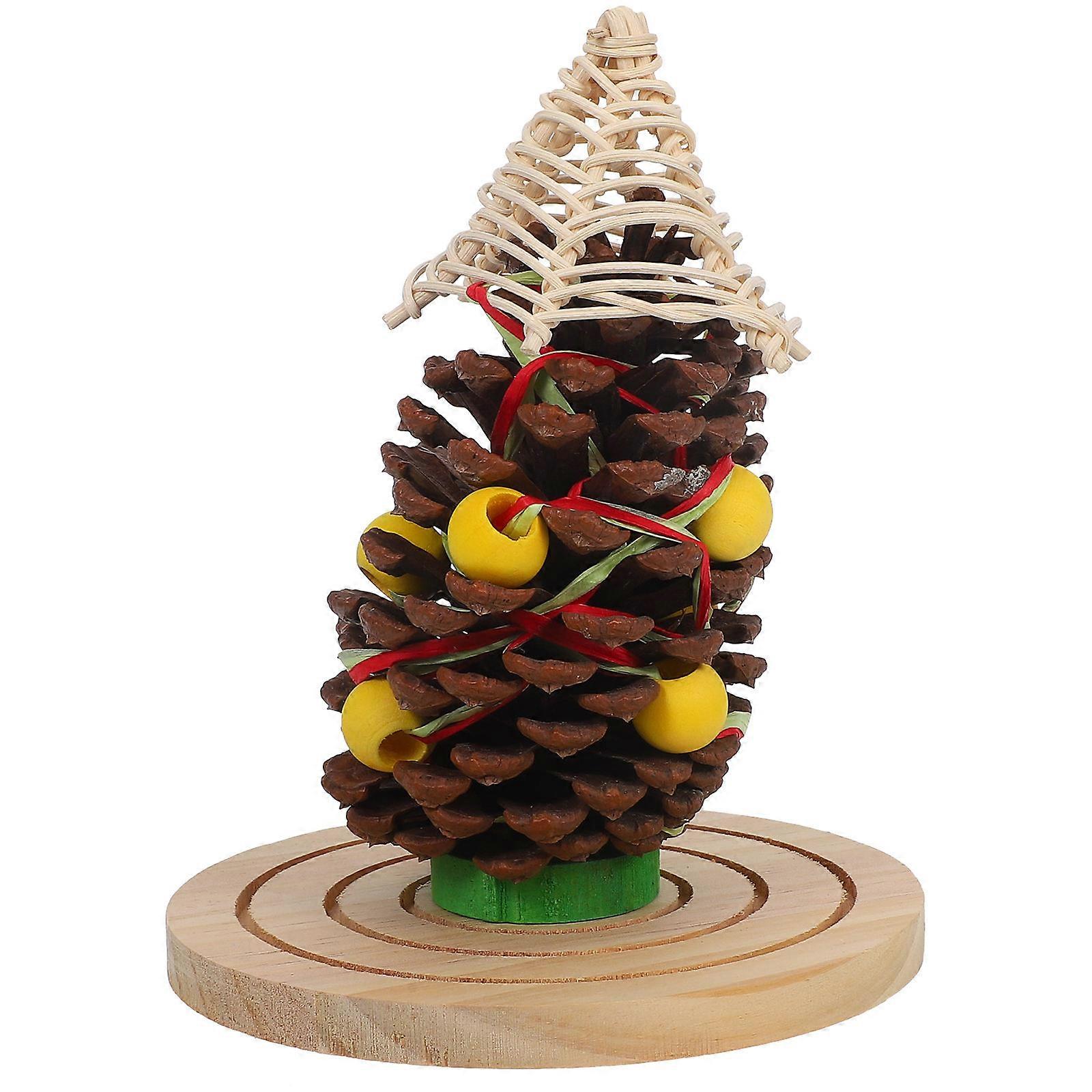 Bird Chewing Toy Natural Pinecones for Parrots Cage