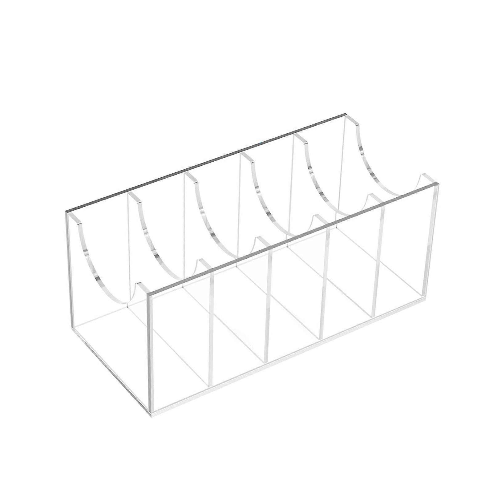 Acrylic Belt Storage Organizer Clear Belt Case With Compartments For Belts Scarves And Accessories Display Case Medium 5Grid