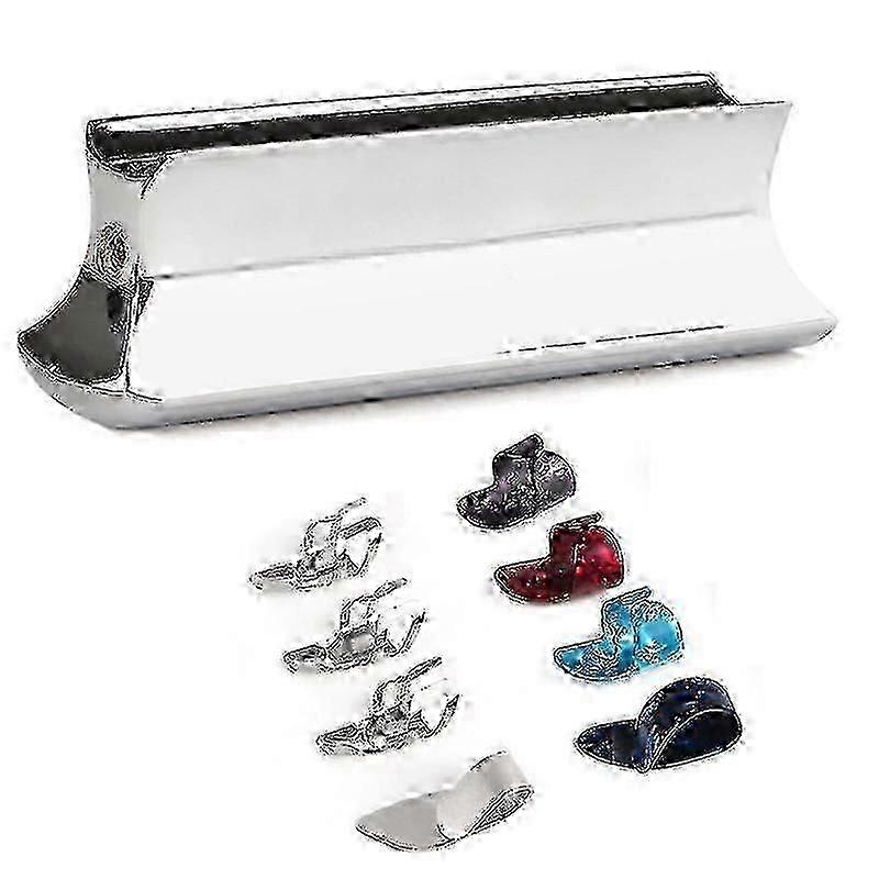 Guitar Slide Tone-Bar with Celluloid Finger Picks for Smooth Play 25-26