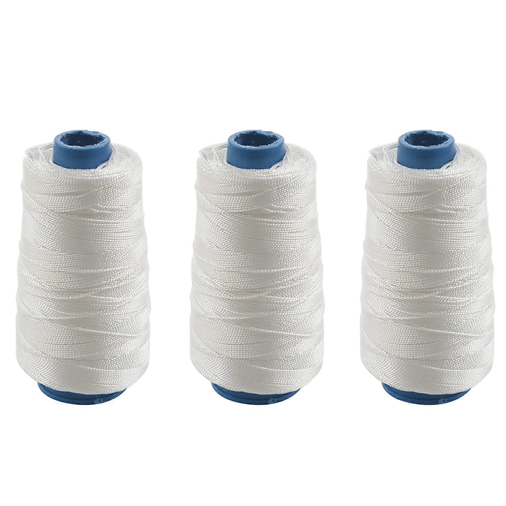 3psc 400M 80Lbs Nylon Twisted Bowstring Thread Fishing String Sewing Cord Kite Line, White