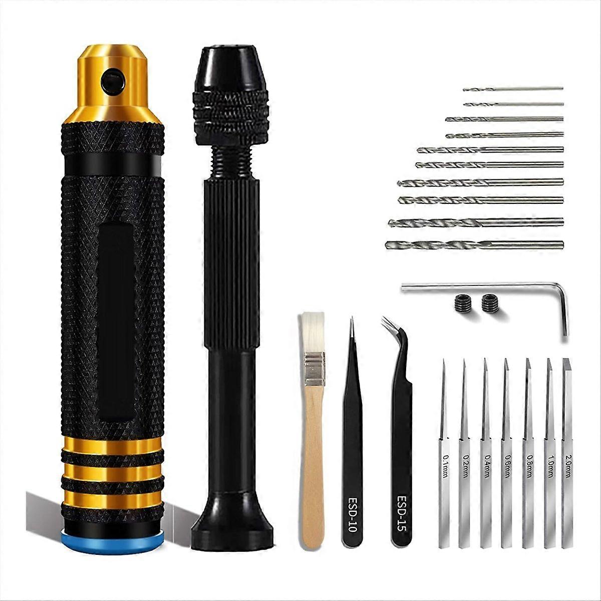 Model Kit with Scribing Tools, Pin Vise Hand Drill Set, Tweezers