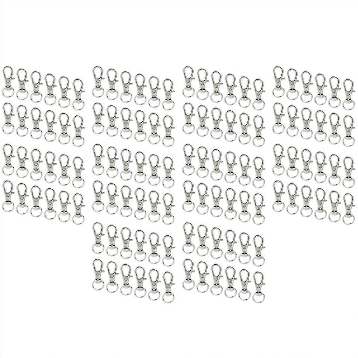 50 Pcs Swivel Clasps Lanyard Snap Hook, Lobster Claw Clasp Silver