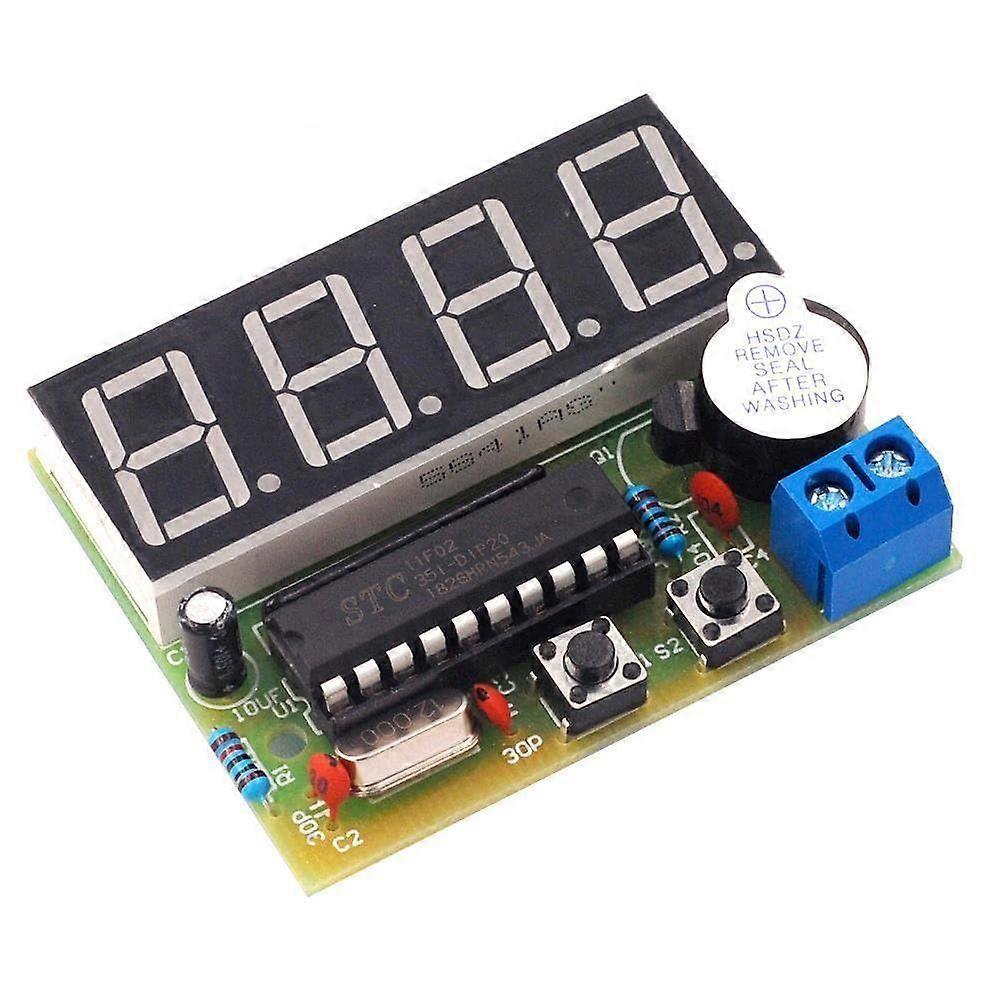 C51 Electronic Clock Kit DIY 4Digit LED Display Digital Time Assembly for Beginners