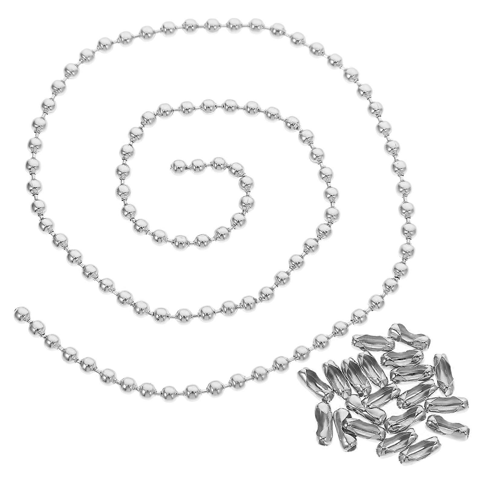 1 Set Ceiling Pull Chain with Connector Beaded Pull Chain Extension with Matching Connector Fan Bed Light Switch Pull Chain Extender Lamp Accessories 