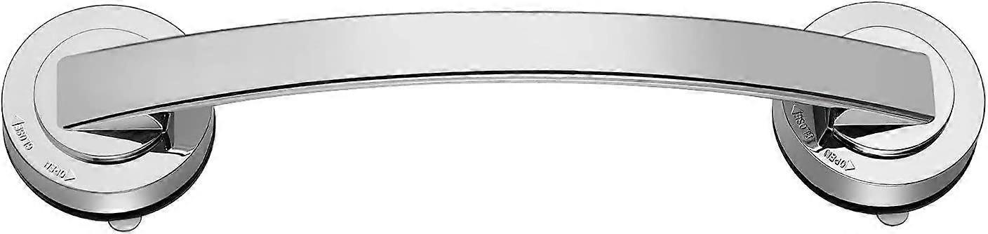 Bath Grab Bar Suction Handle Handrails Shower Suction Handles for Elderly (Large Silver)