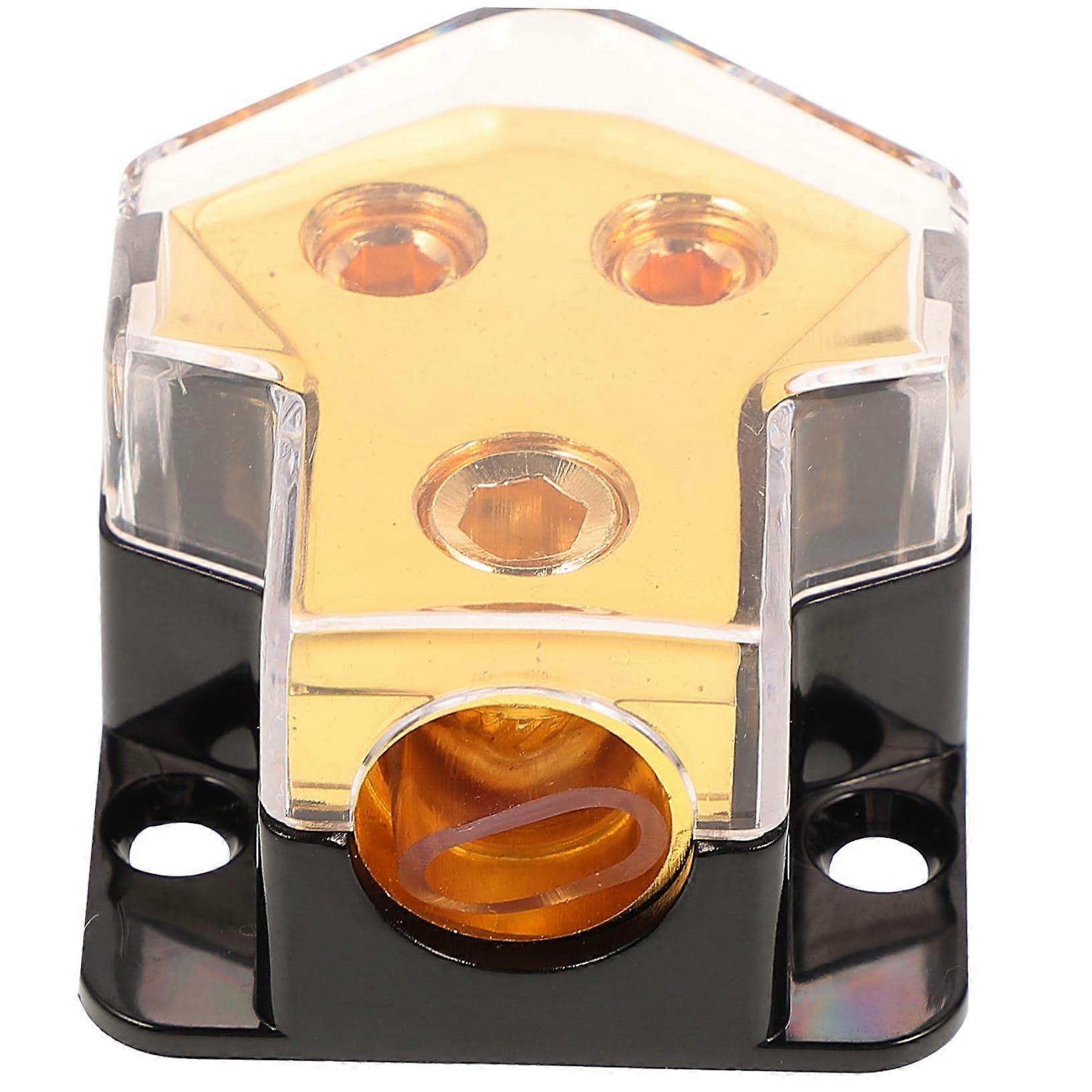 Car Audio Distribution Block 2 Way Amplifier Power Splitter Easy Wire Installation for Auto Boat