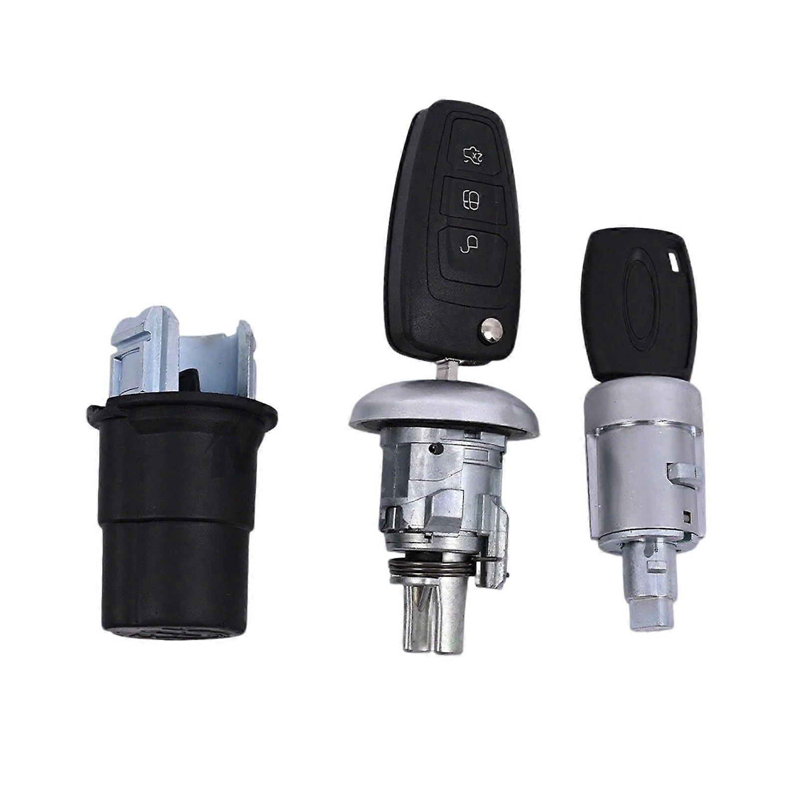 COMPLETE LOCK SET FOR FORD TRANSIT CUSTOM MK8 W/FLIP REMOTE KEY & KEY BLADE