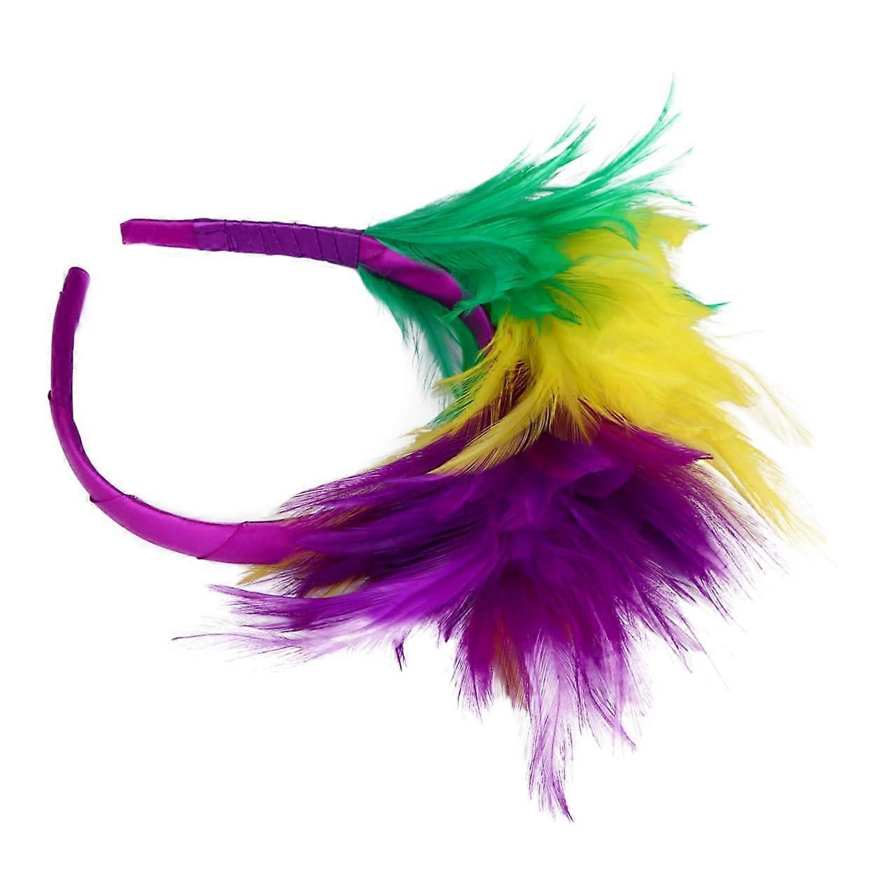 Elegant Green Fascinator Feather Headband for Women Weddings Parties Lightweight Hair Accessory