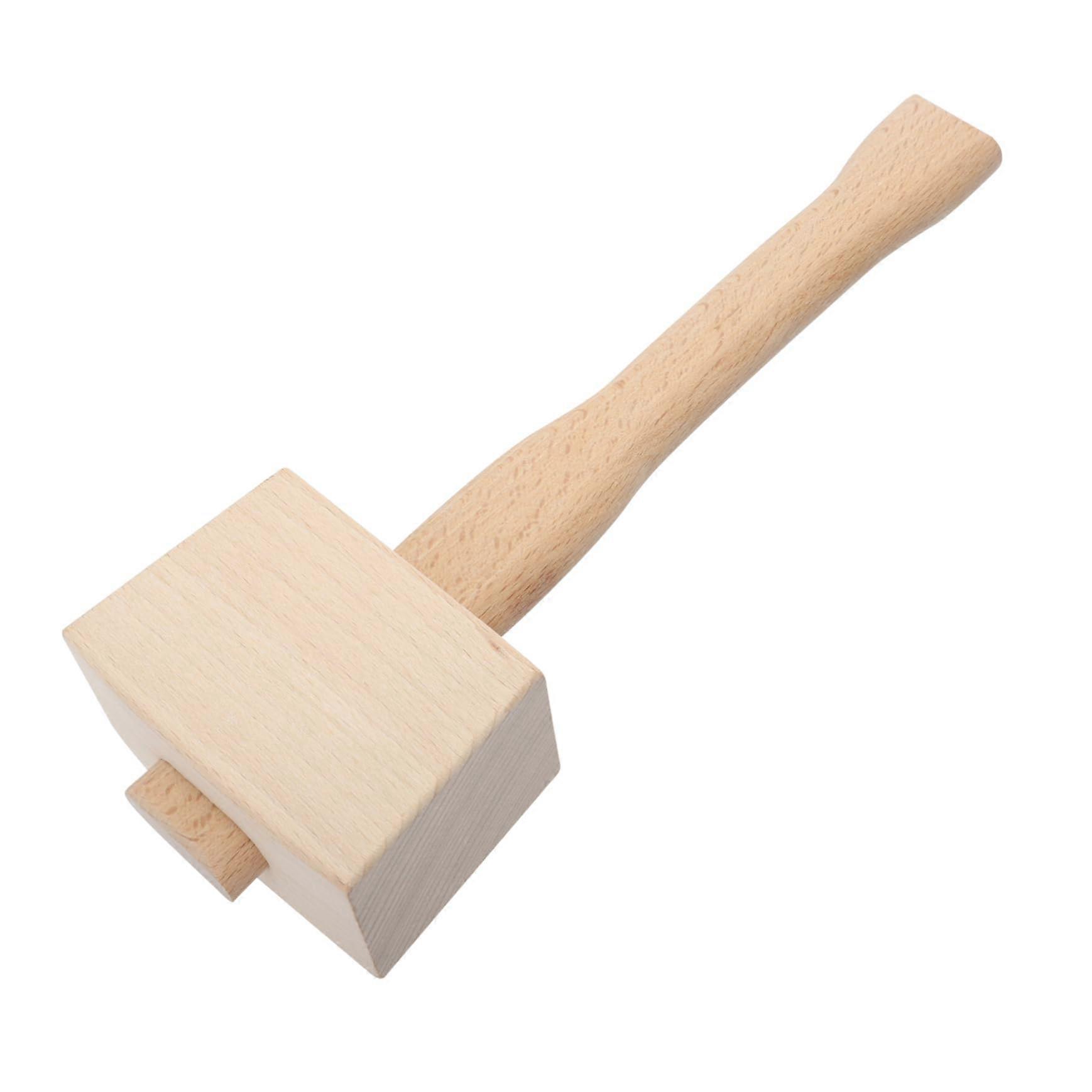 Woodworking Mallet Beech Wood Carpentry Hammer with Ergonomic Smooth Handle for Chisels