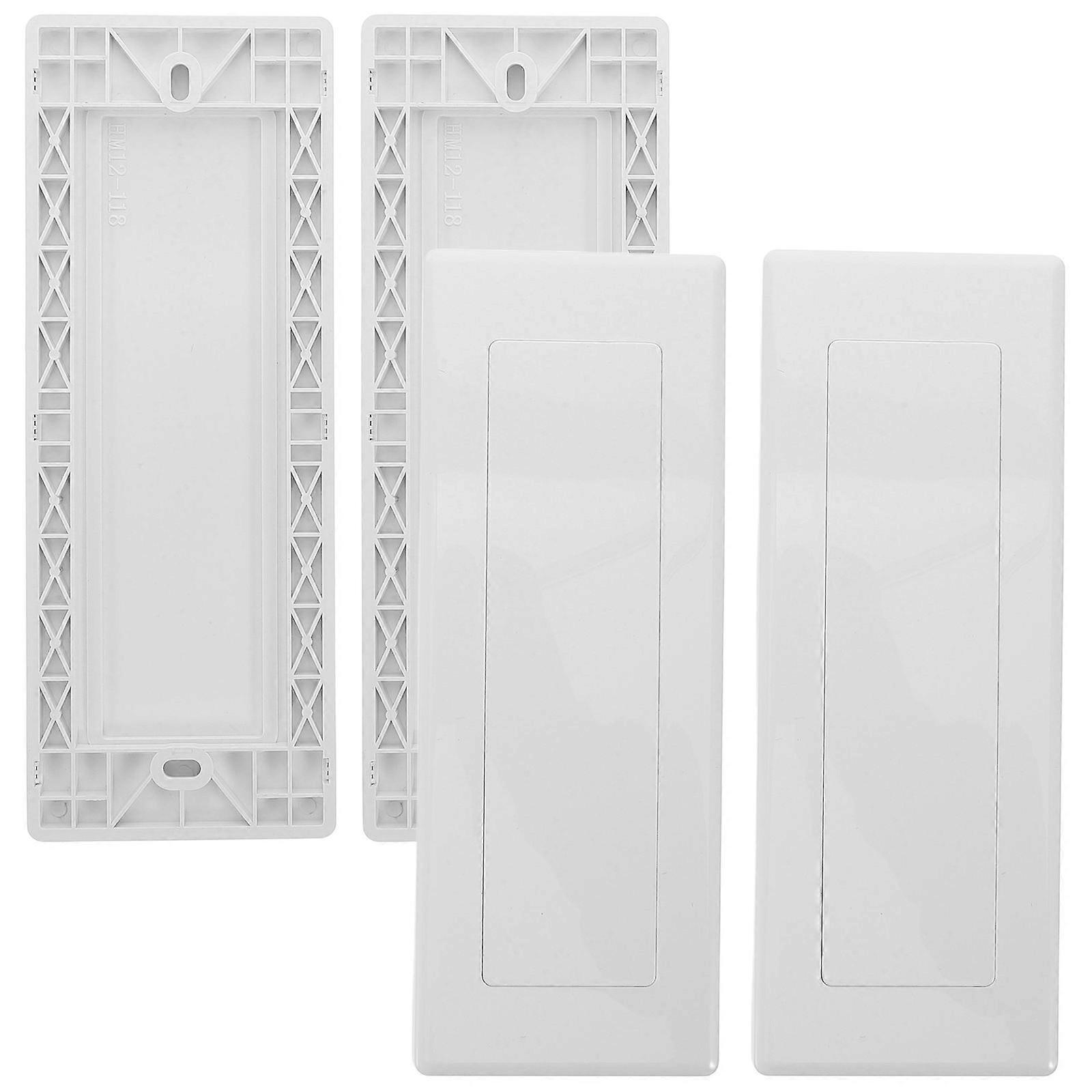 White Plastic Electrical Box Cover for Wall Junction Box 4Pcs Pack