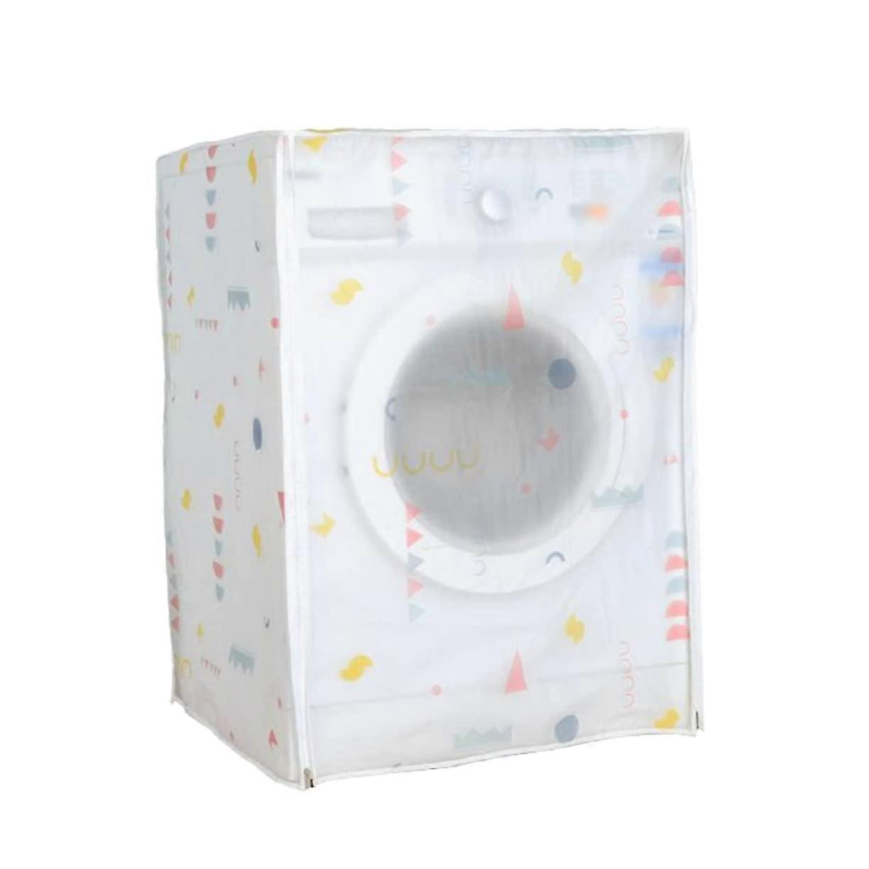 Waterproof Washing Machine Cover with Geometric Patterns, Durable PEVA, Dustproof,  Load 60x55x82cm
