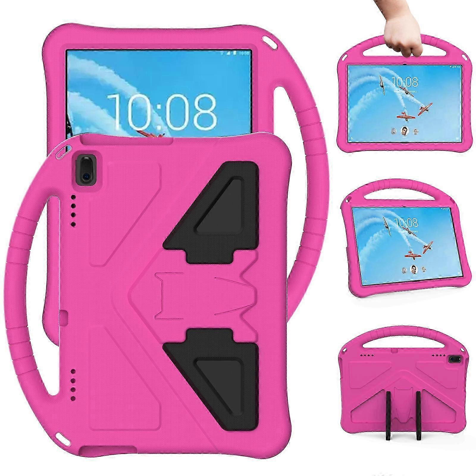 25-26 For Lenovo Tab E10 TB-X104F EVA Flat Anti Falling Protective Case Shell with Holder(Black)