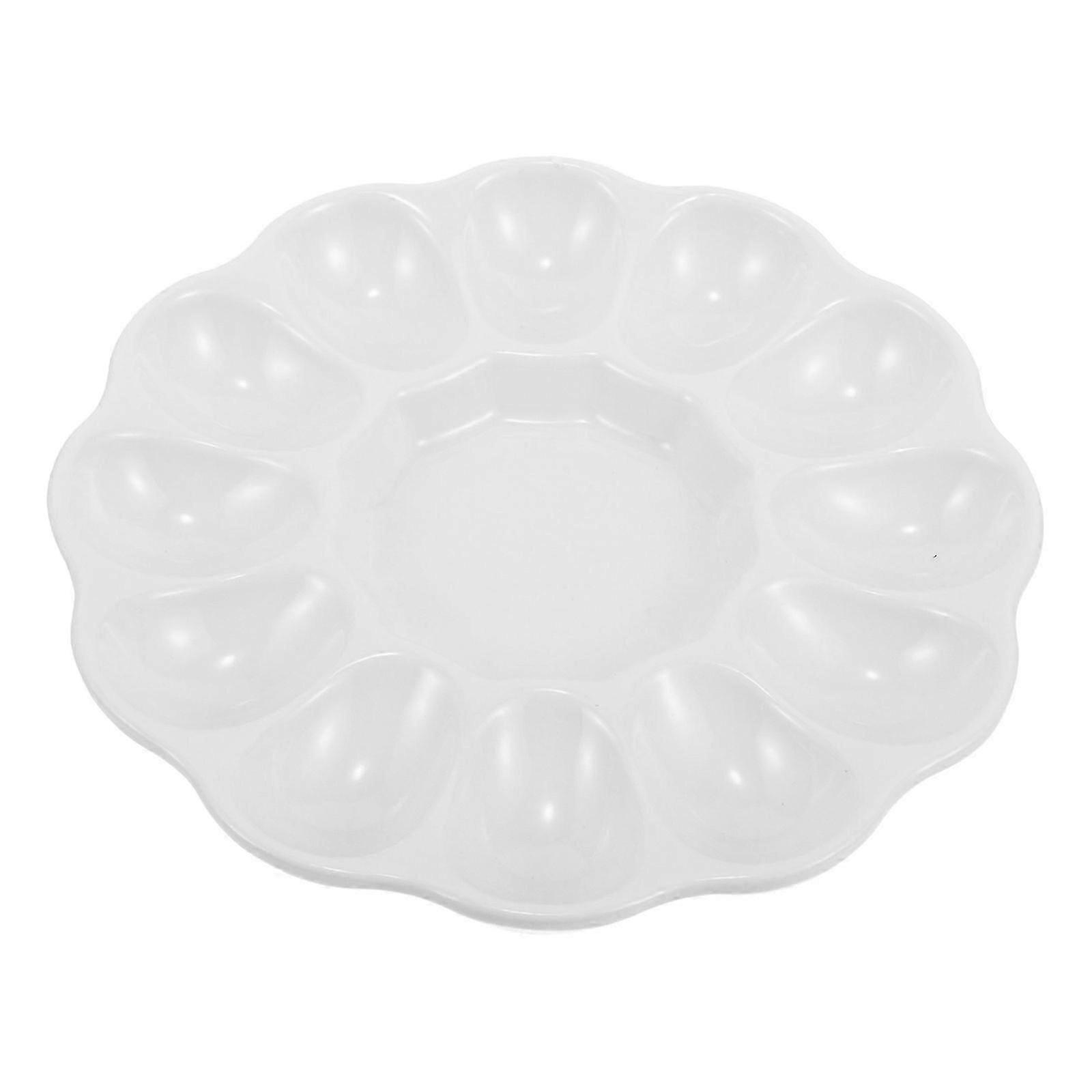 Egg Platter Ceramic Deviled Egg Tray Catering Platter Eggs Serving Tray 26-27s