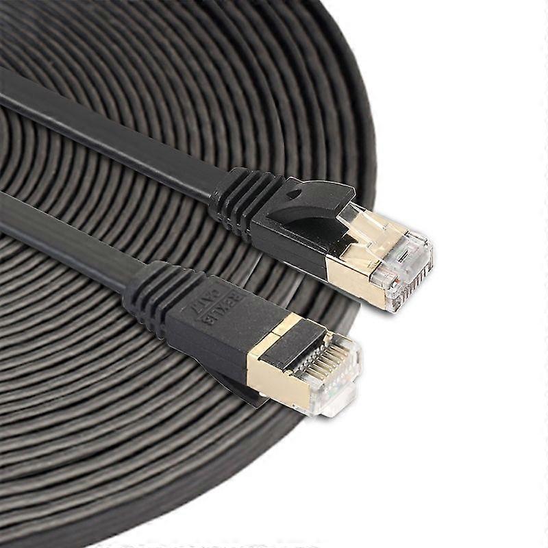 15m CAT7 10 Gigabit Ethernet Ultra Flat Patch Cable for Modem Router LAN Network