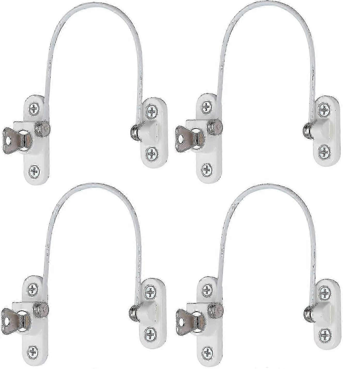25-26 4 Pcs Security Window Lock, Window Security Door Lock With Key