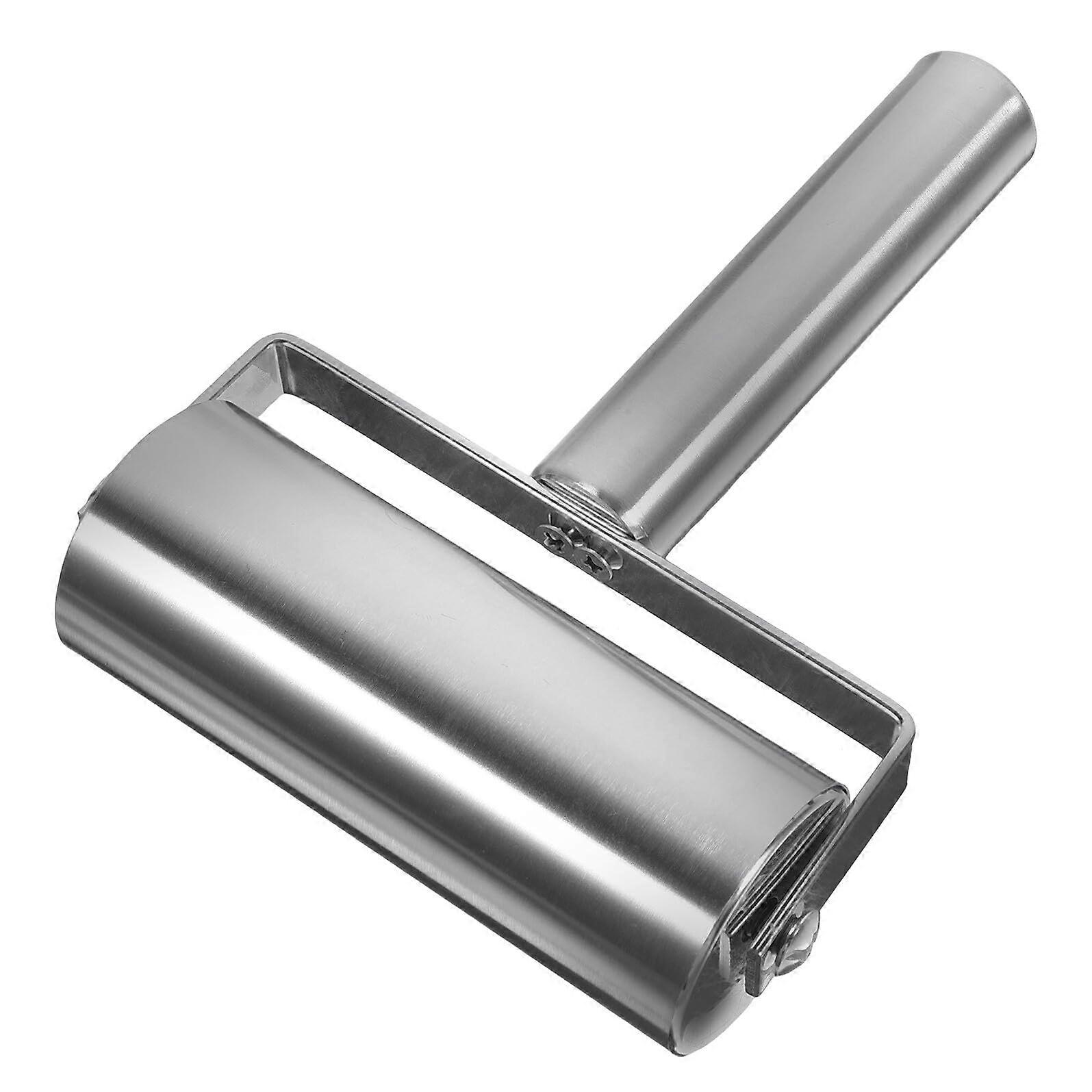 Stainless Steel Pastry Roller Pin with Ergonomic Single Head for Precise Dough Rolling and Baking
