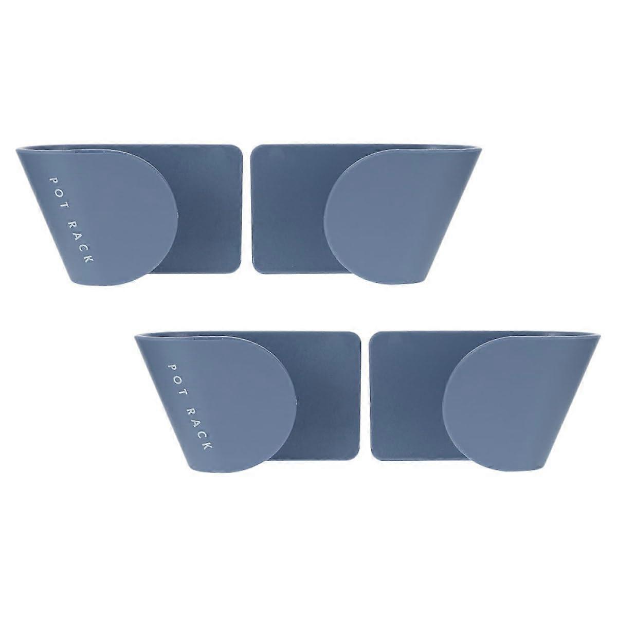 Pot Lid Holder Wall Mounted Kitchen Organizer ABS 4pcs Set Space Saving Rack for Cabinet Drawer