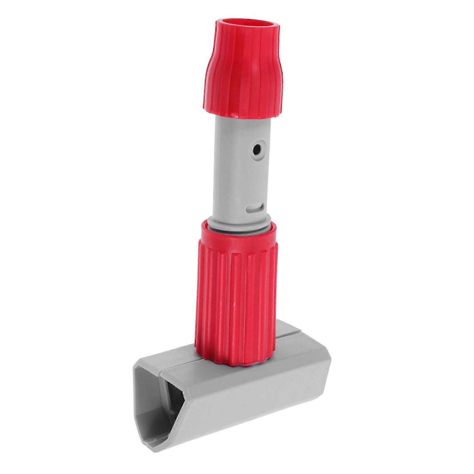 Mop Handle Replacement Clamp with Secure Lock, Durable Plastic Commercial Mop Head Holder Red and Gray