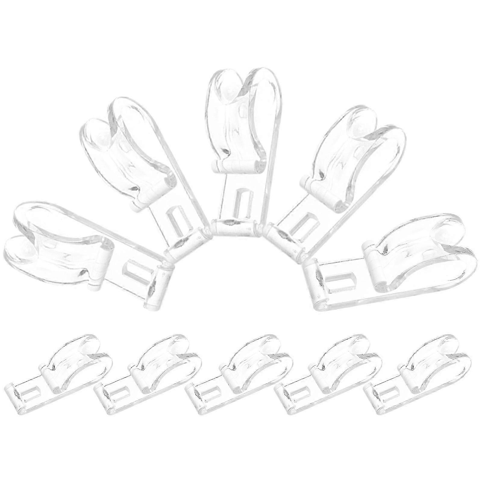 Curtain P Clip Hooks for Vertical Blinds 50Pcs Clear Safety Chain Guide