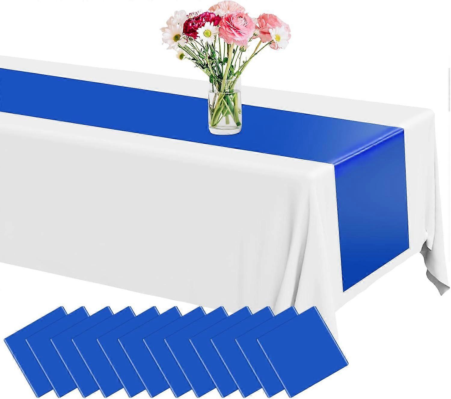 12 Pack Plastic Table Runner 14 X 108inch Royal Blue Long Premium Table Runner