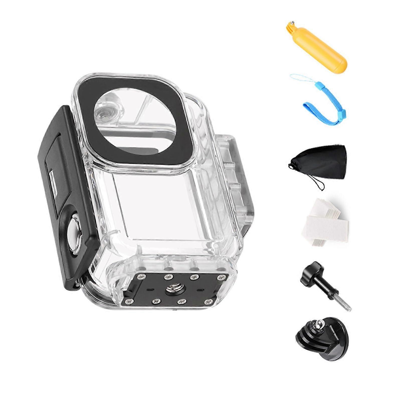 Action Camera Waterproof Case 60m with 99.6% Light Transmission Lens Protector for Action5PRO/4/3