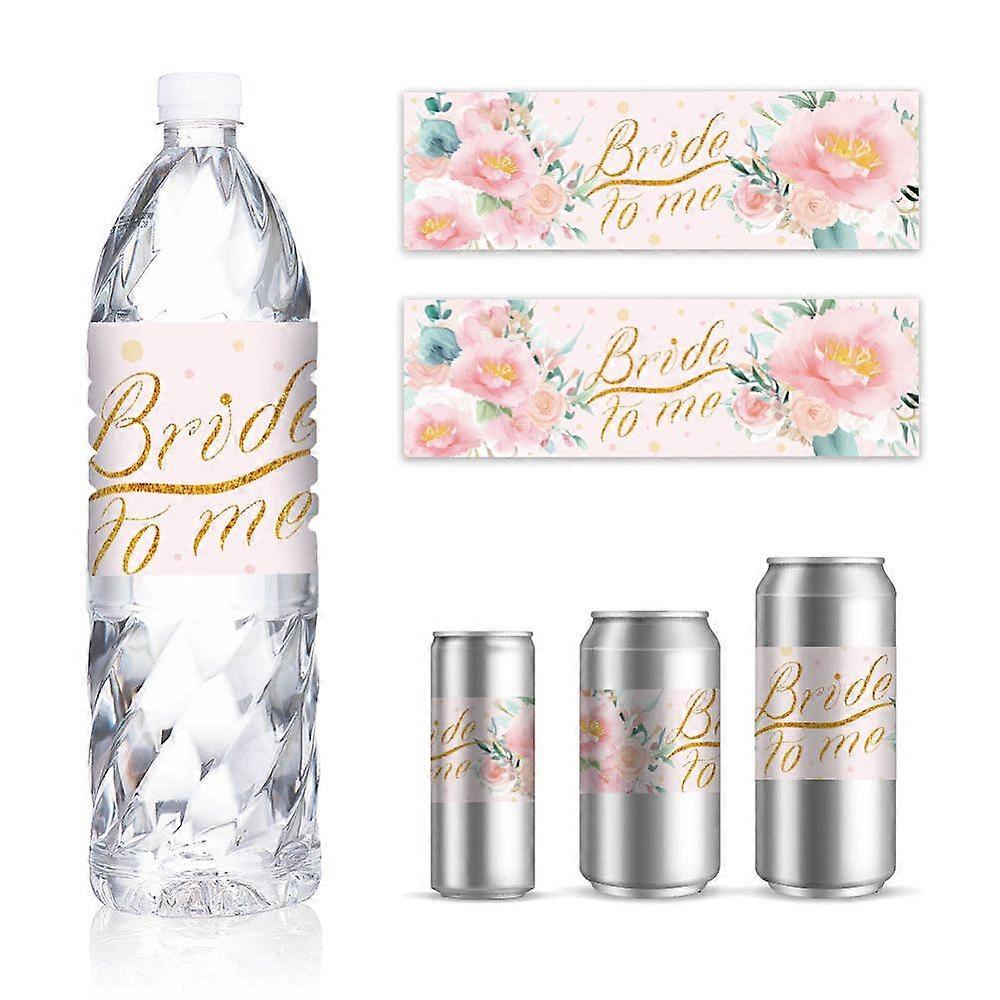 Bottle Label Adhesive Stickers Rectangle Flower 216x64mm