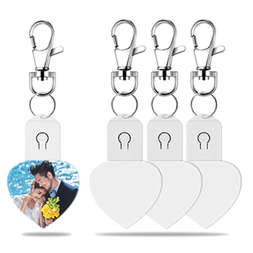 4PCS LED Sublimation Blank Keychain C