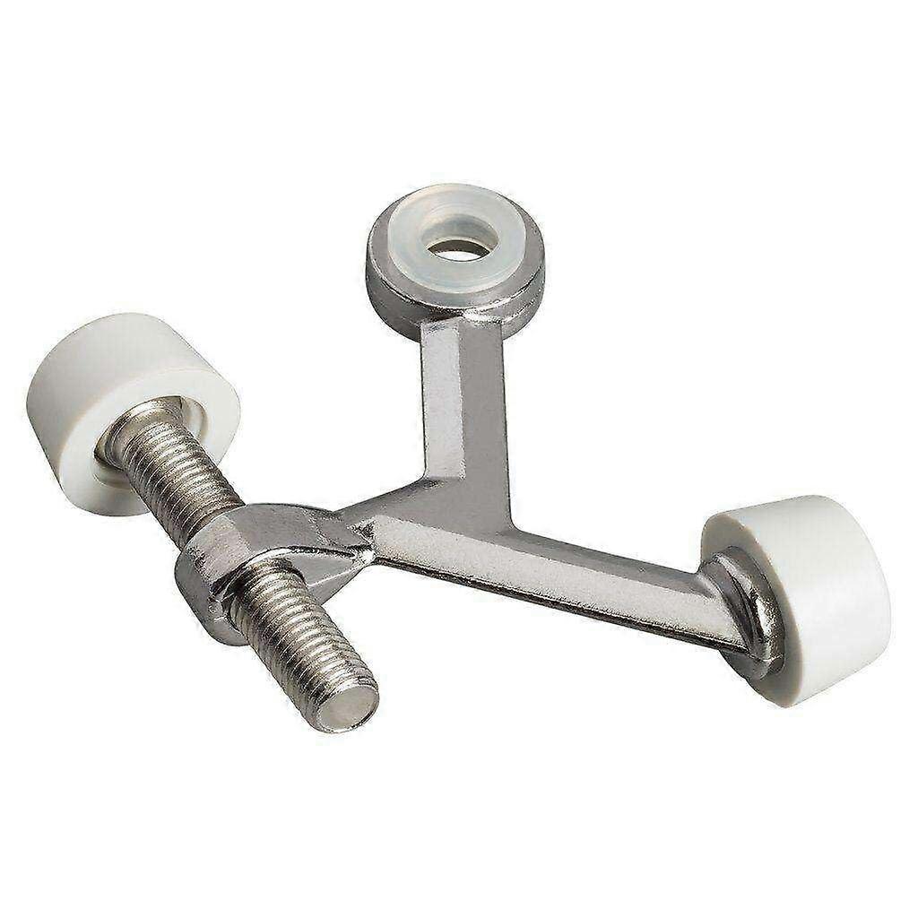 Chrome Adjustable Hinge Pin Door Stopper for Interior Doors, Wall Damage Prevention, 40 Pack