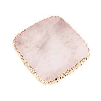 Maniküre-Palette aus Harz, quadratische Nagelplatte zum Lackieren, 1 Stück, Grau