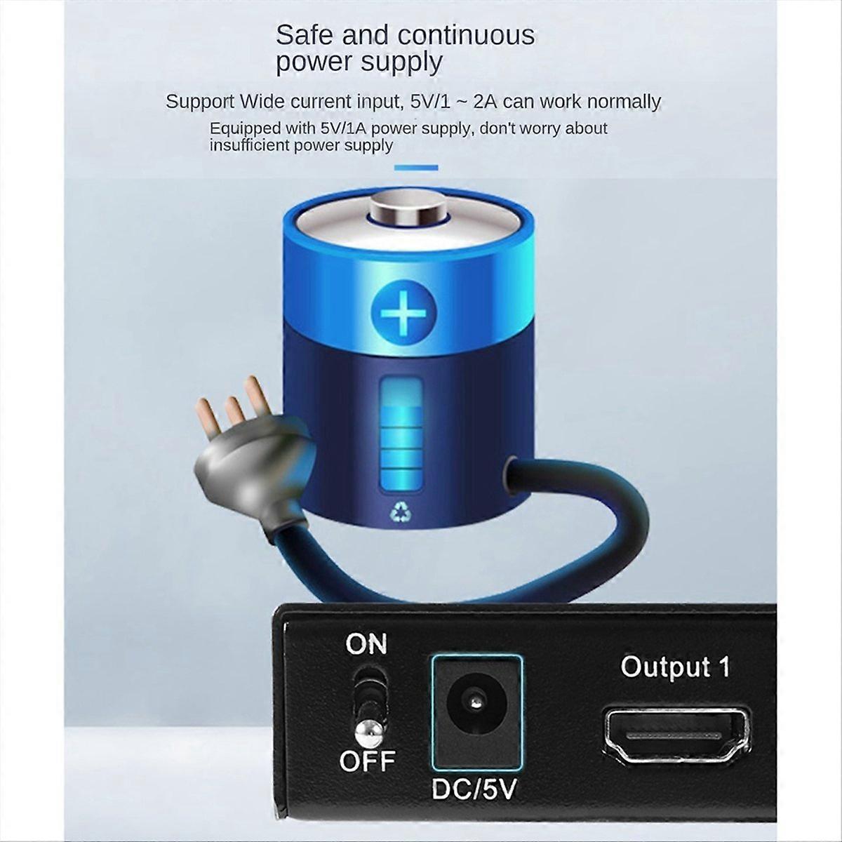  One Input Two Output Splitter Frequency Divider UK Plug