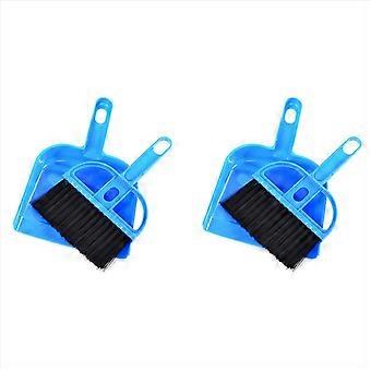 2X Mini Dust Pan and Brush Set for Guinea Pig Toys, Hamster Cleaner Hedgehog Supplies, Small Broom a