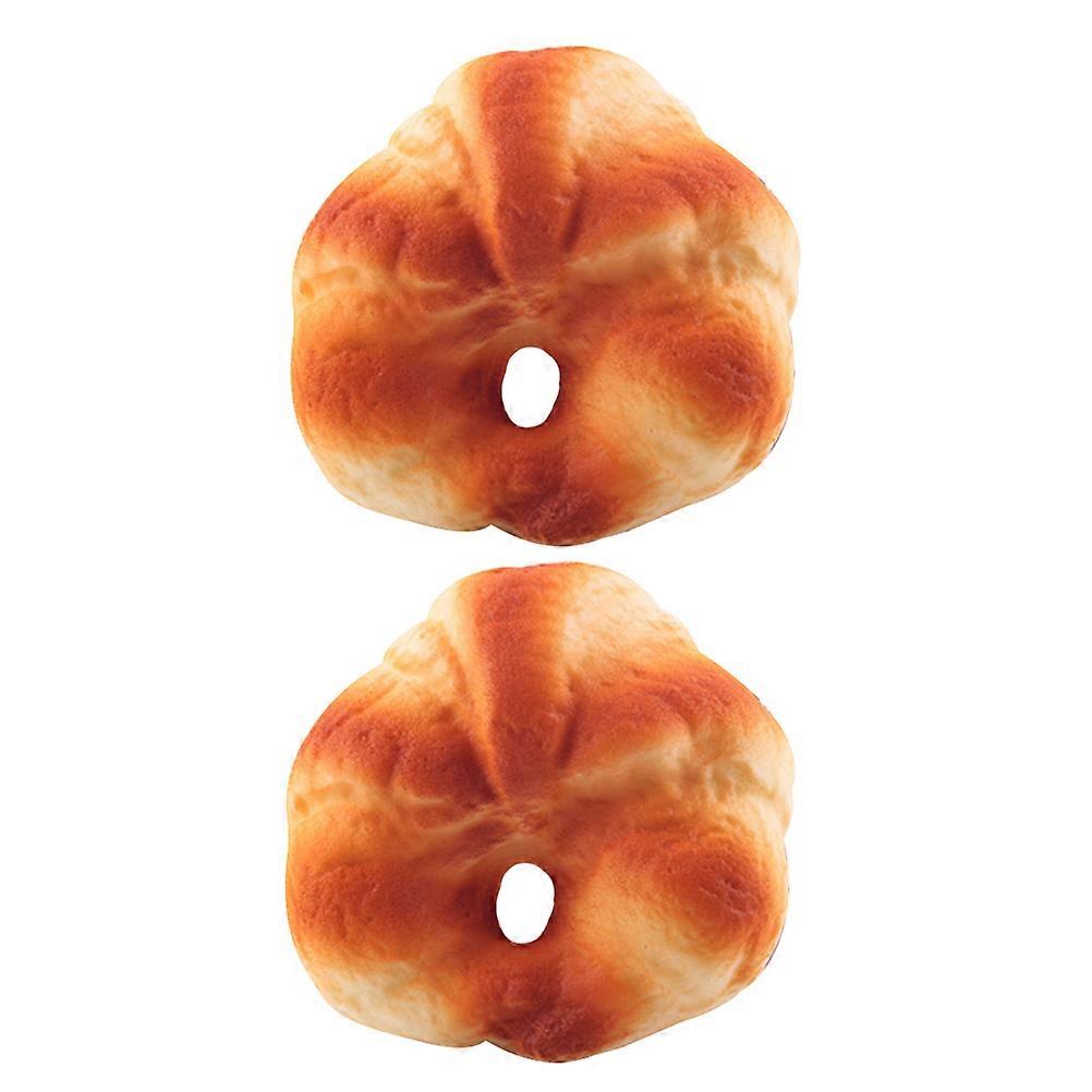 Simulation Bread Model PU Bread Model for Playing 2Pcs Photo Prop