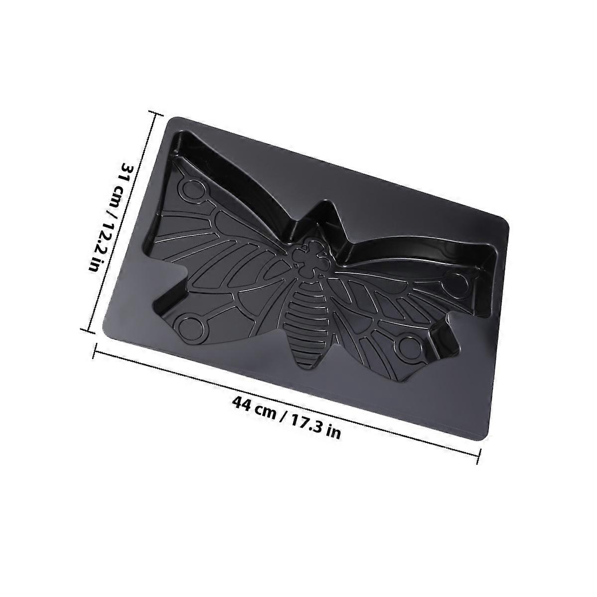 Plastic Path Mold Manually Paving Concrete Molds For Courtyards Butterfly Shape Design Black 1Pcs