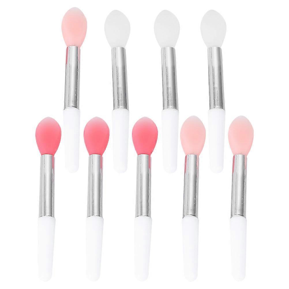 Assorted Color Silicone Lipstick Brush Set for Makeup Use 9Pcs