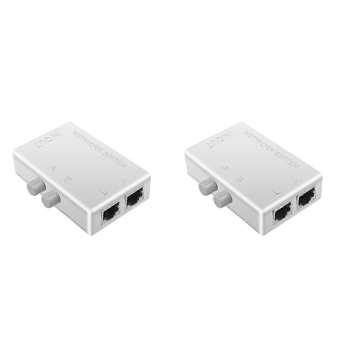 RJ45 Network Switch 2 Port LAN Ethernet Network Box Switcher RJ45