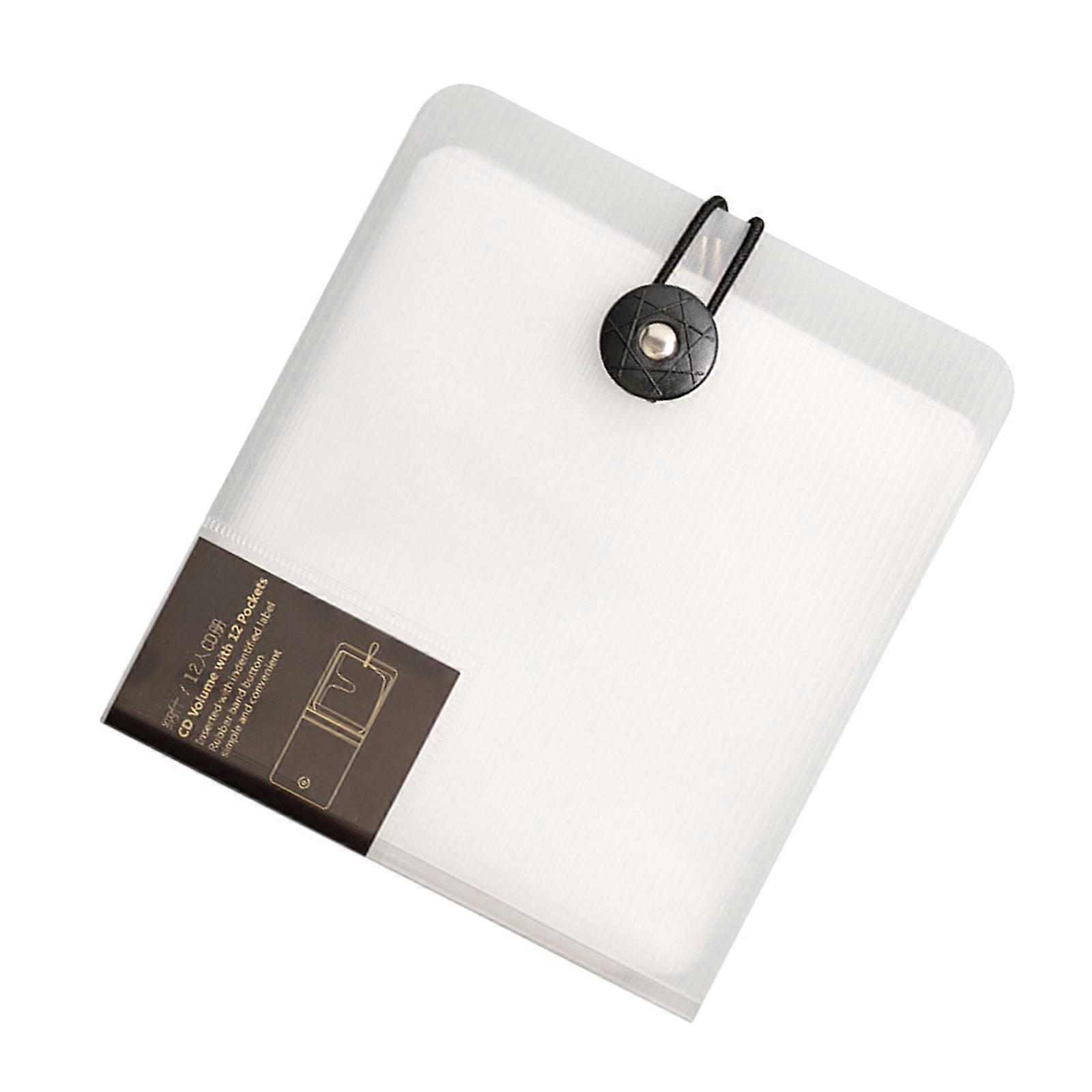 Cd Binder White Storage Book for Organizing 5Pcs Cds Efficiently