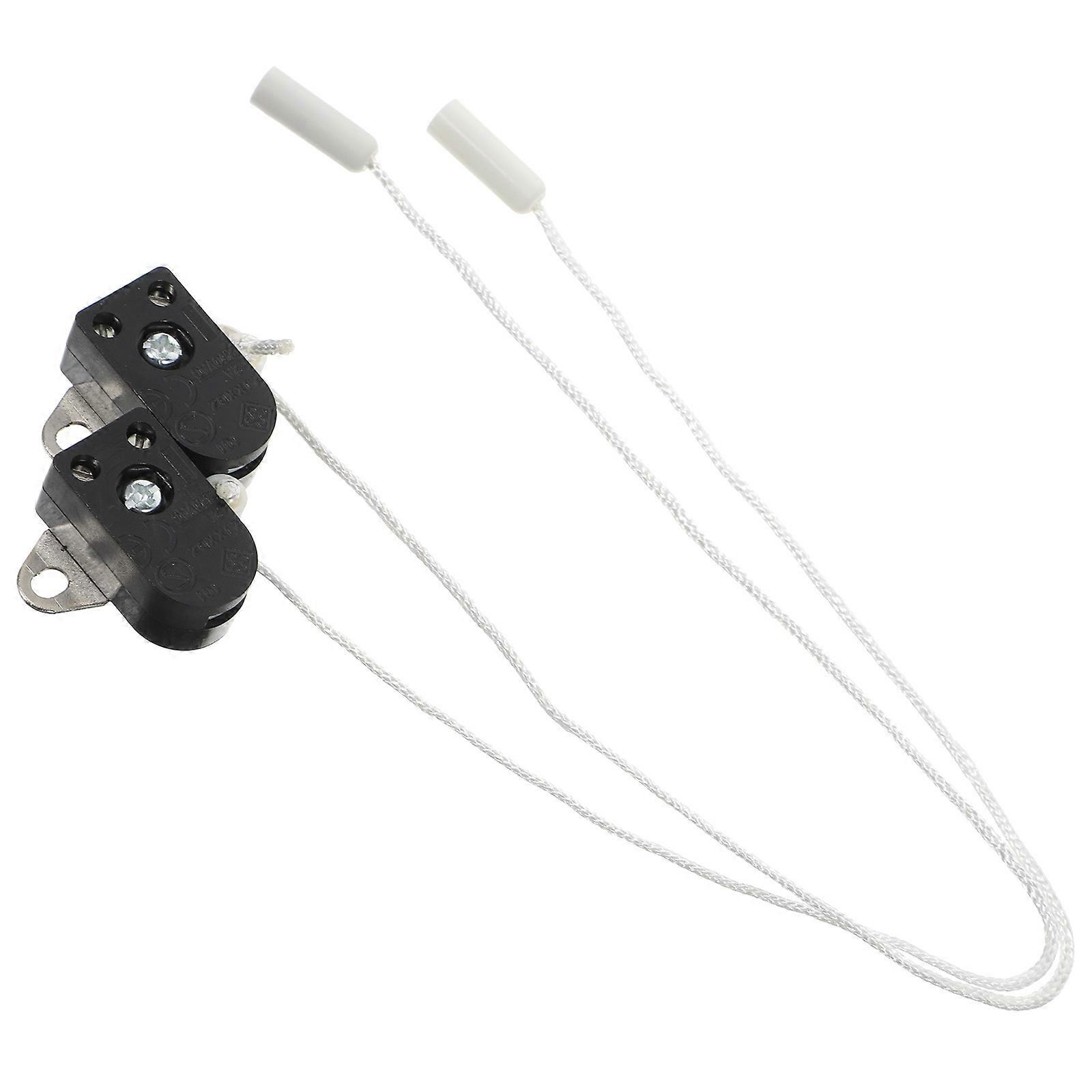Light Pull Chain Wall Lighting Control Bathroom 2Pcs Abs Copper Black