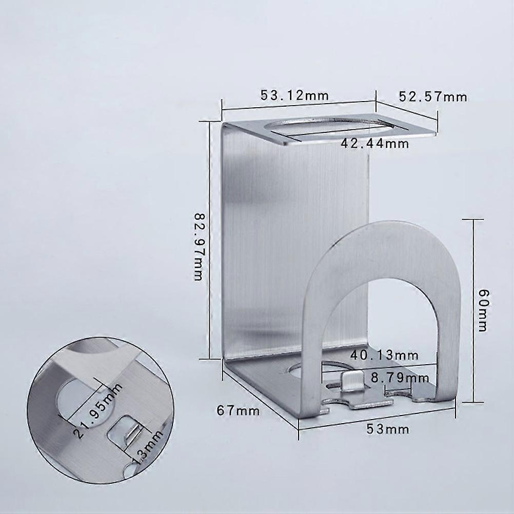 Silver Toothbrush Toothpaste Holder for Bathroom Use Stainless Steel Multi-Function