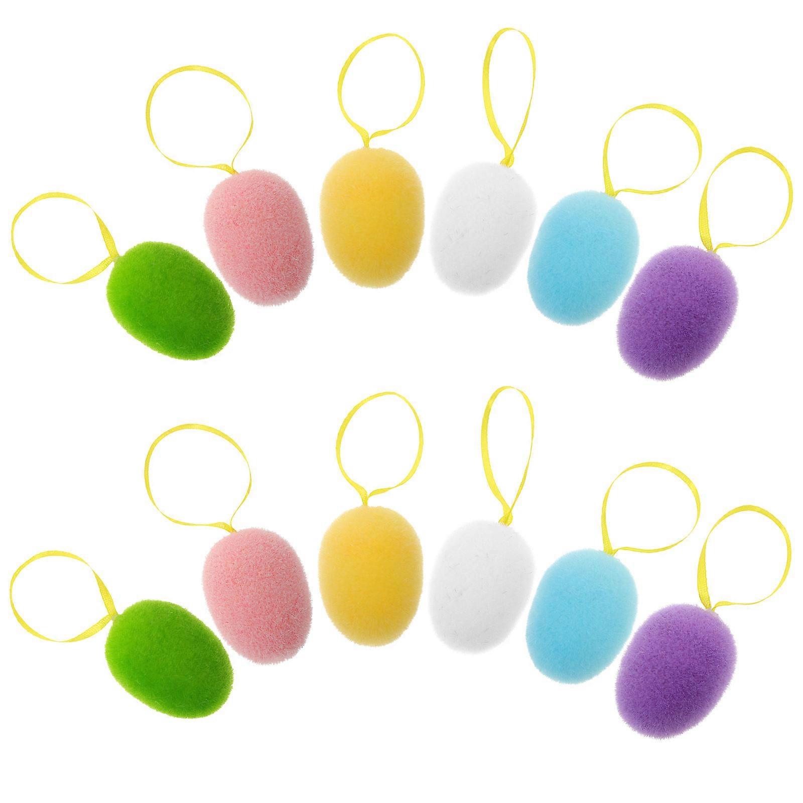 24pcs Easter Eggs Hanging Ornaments Easter Hanging Eggs Easter Decorations Decorative Eggs