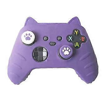 Protetor de silicone macio com estampa de pata de gato para controles Xbox Series X/S, incluindo capas de aderência para os analógicos. Capa protetora para controle de videogame QV.