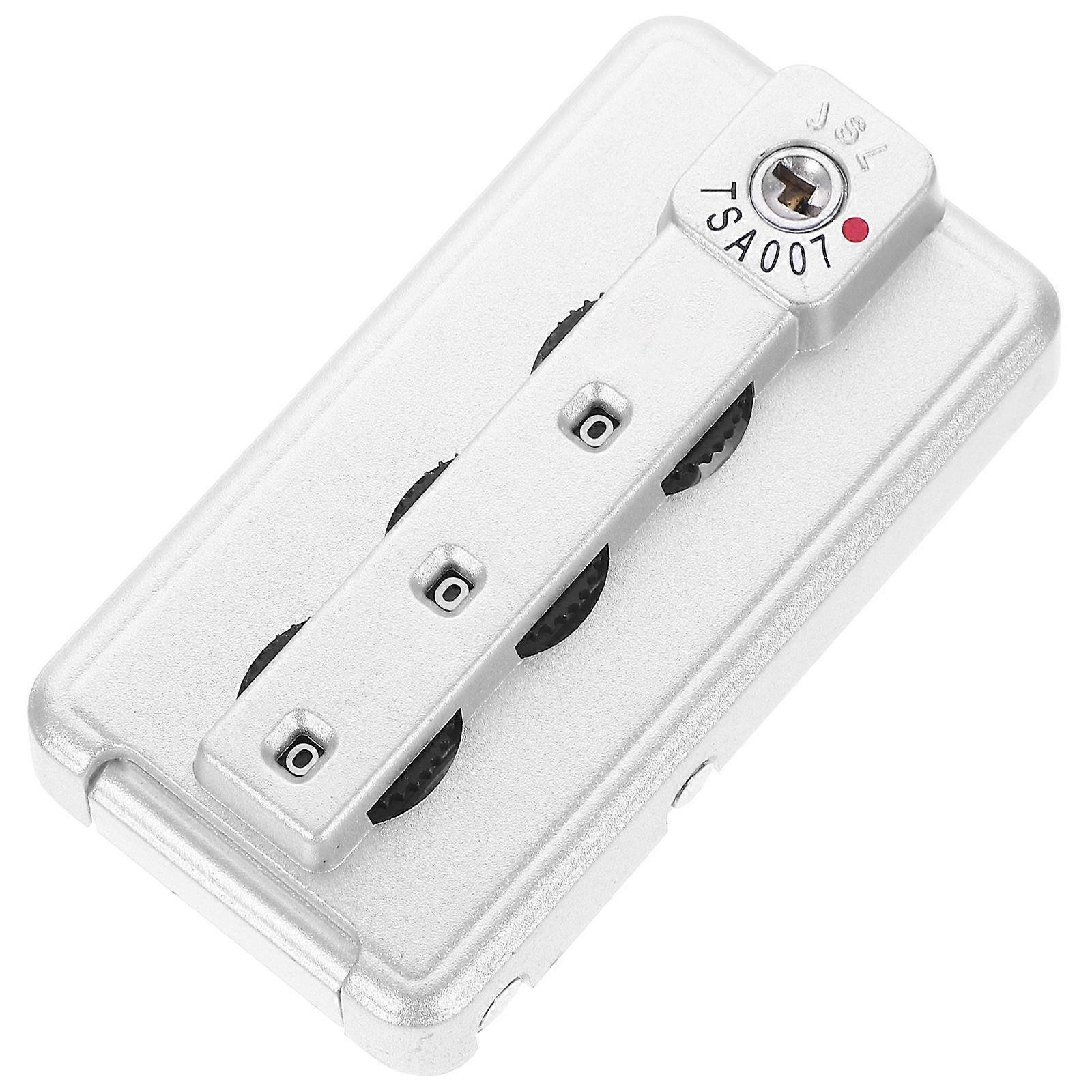 Small Customs Code Lock Practical Password Lock for Bags and Suitcases (Silver)
