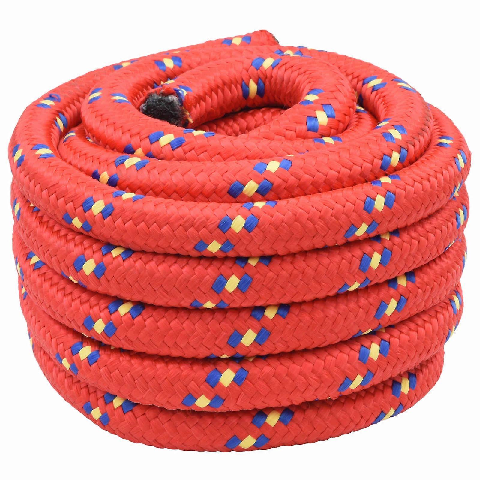 vidaXL Boottouw 4 mm 5 m Rood