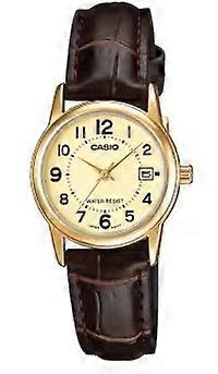 CASIO COLLECTION LADY DATE LEATHER - GOLD